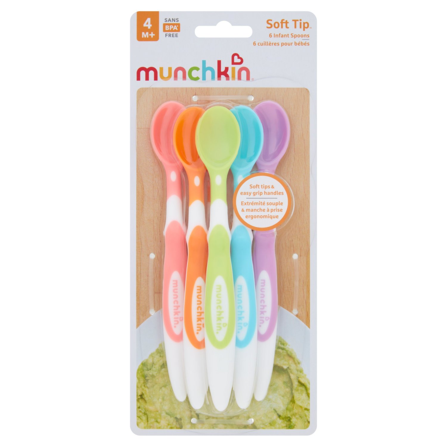 Nuk Munchkin White Hot Soft Tip Infant Safety Spoons, 4 Count