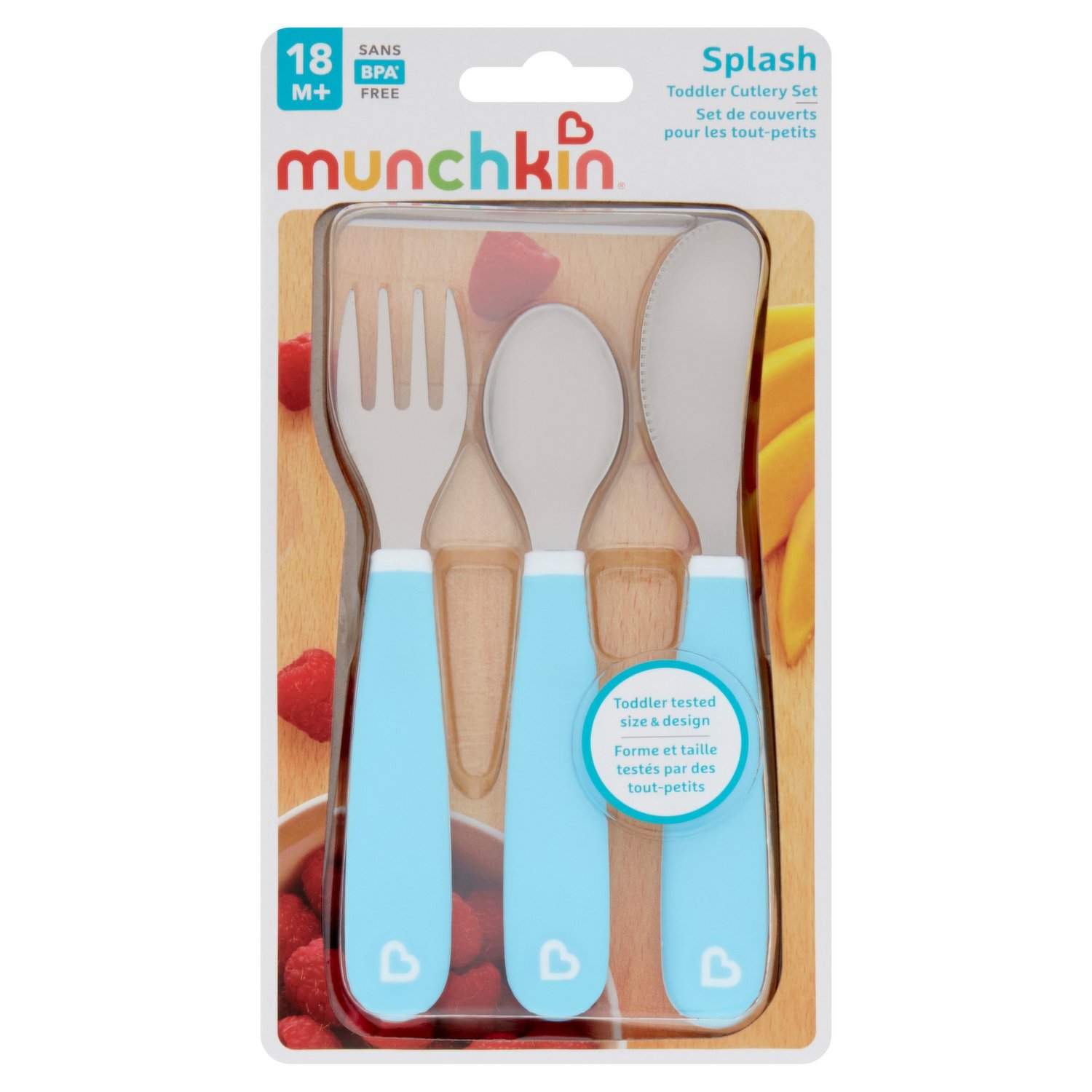 Baby Led Weaning Silicone Spoon & Fork Cutlery - Duck Egg