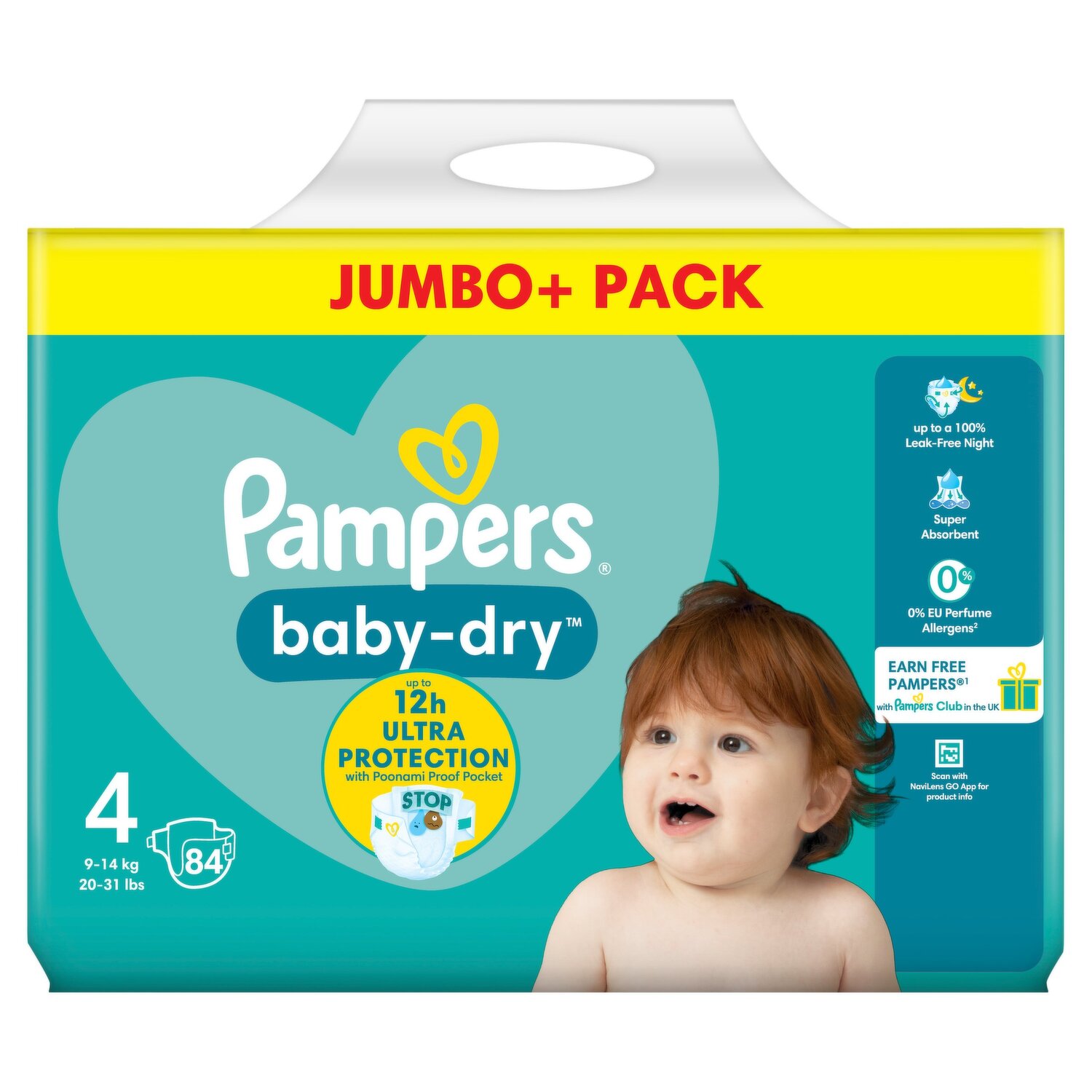 Pampers Baby Dry Night Nappy Pants Essential Pack Nappies Size 4, 9kg-15kg  x32