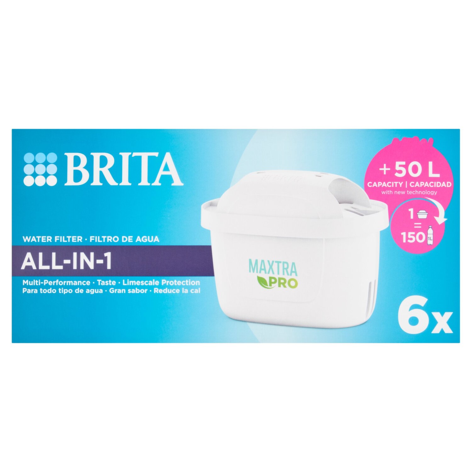 BRITA Aluna Water Filter Jug 3.5 L Water Cleaner Pitcher Includes 1 MAXTRA+  Filter Cartridge Purification Filter White Colour