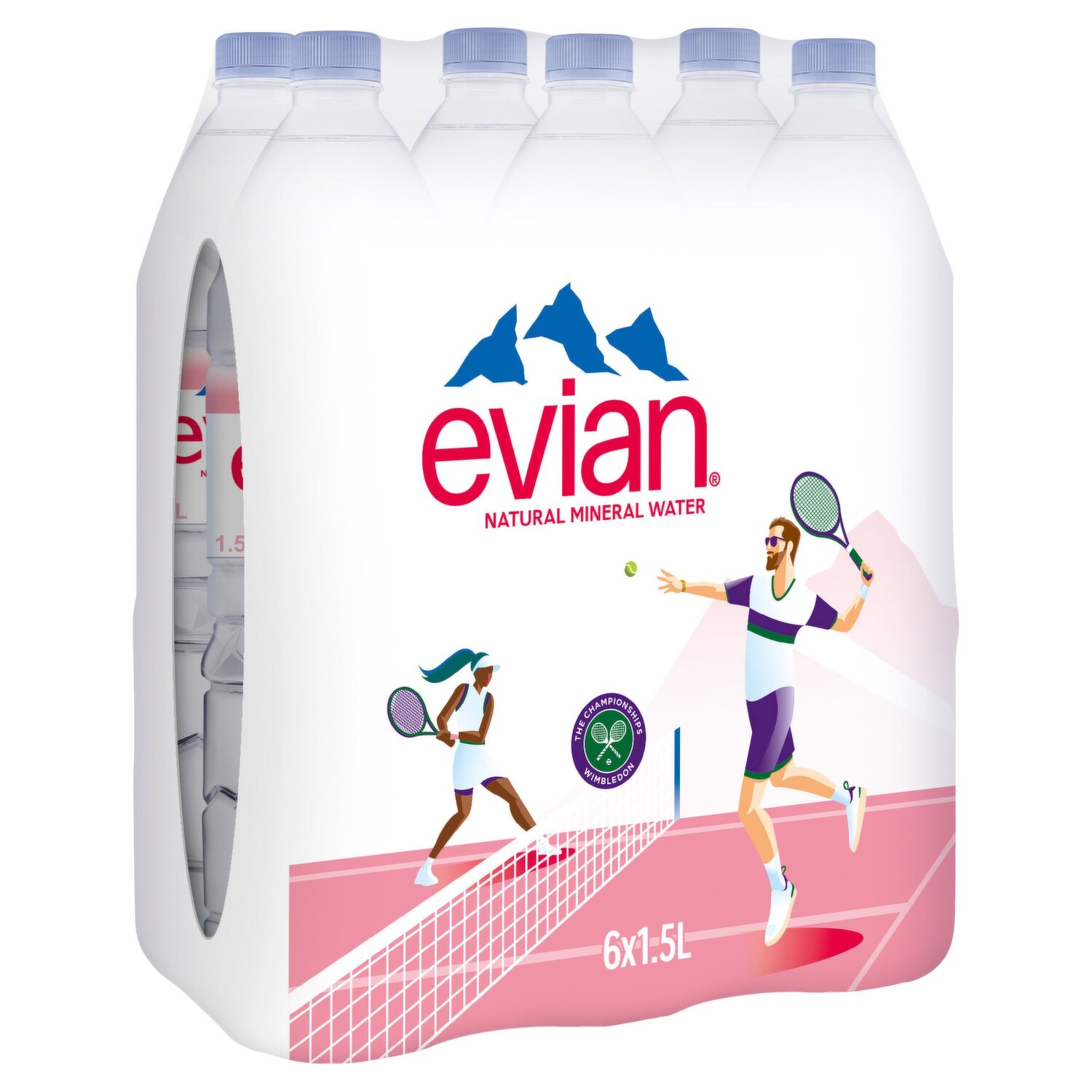 Evian® Natural Spring Bottled Water, 6 bottles / 16.9 fl oz - QFC