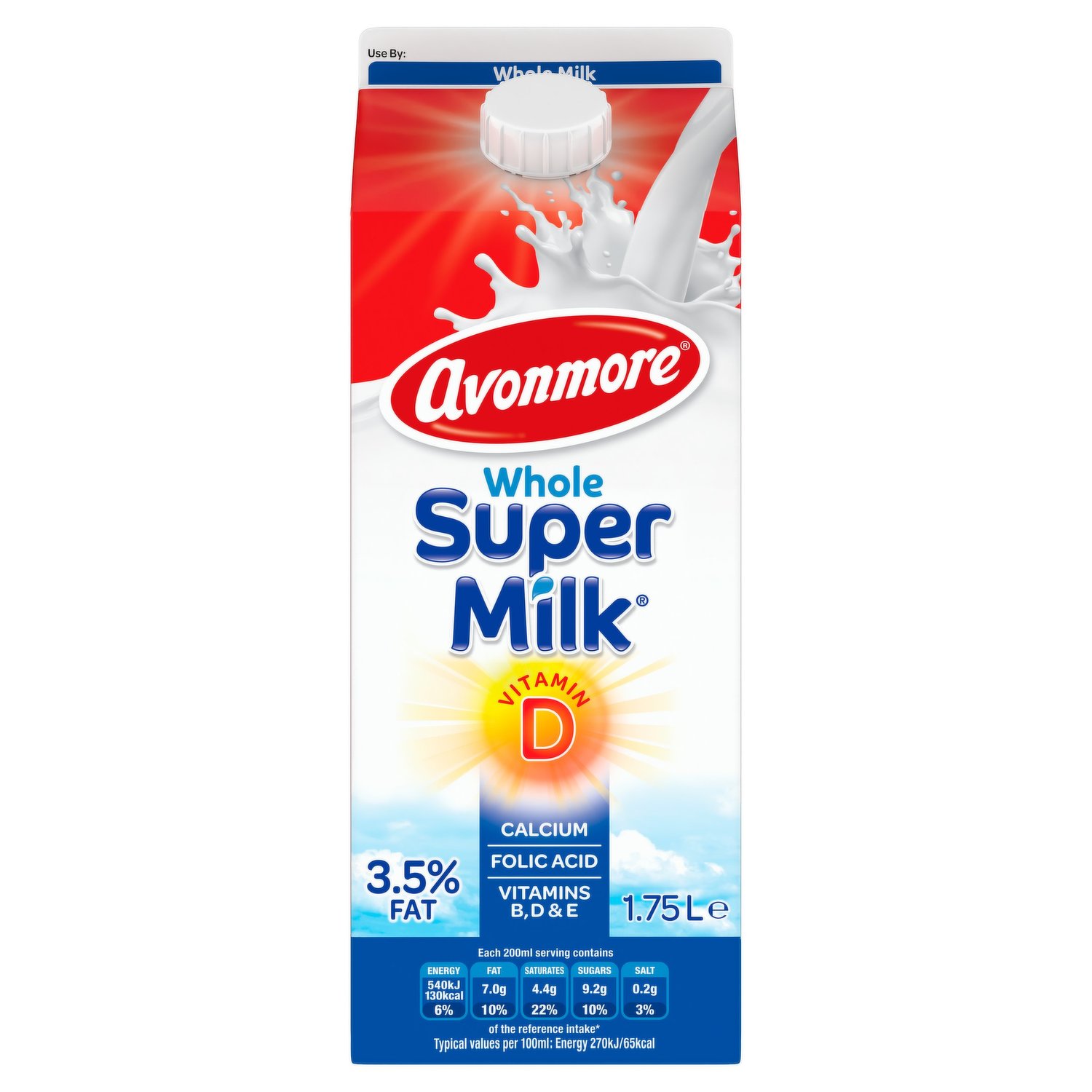 Avonmore Whole Super Milk 1.75 Litre