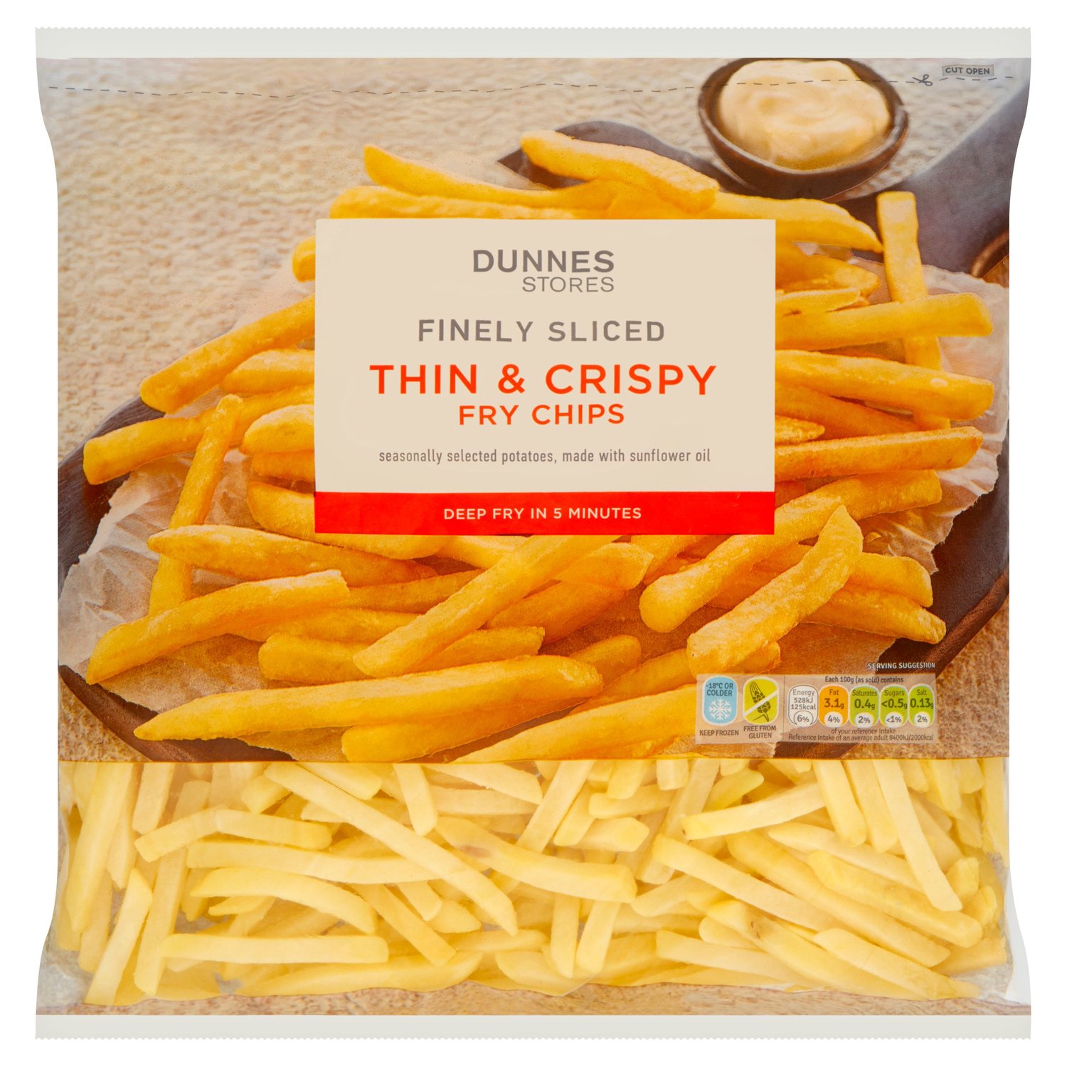 Frozen Regular Extra Crispy Fries 650 g - French fry