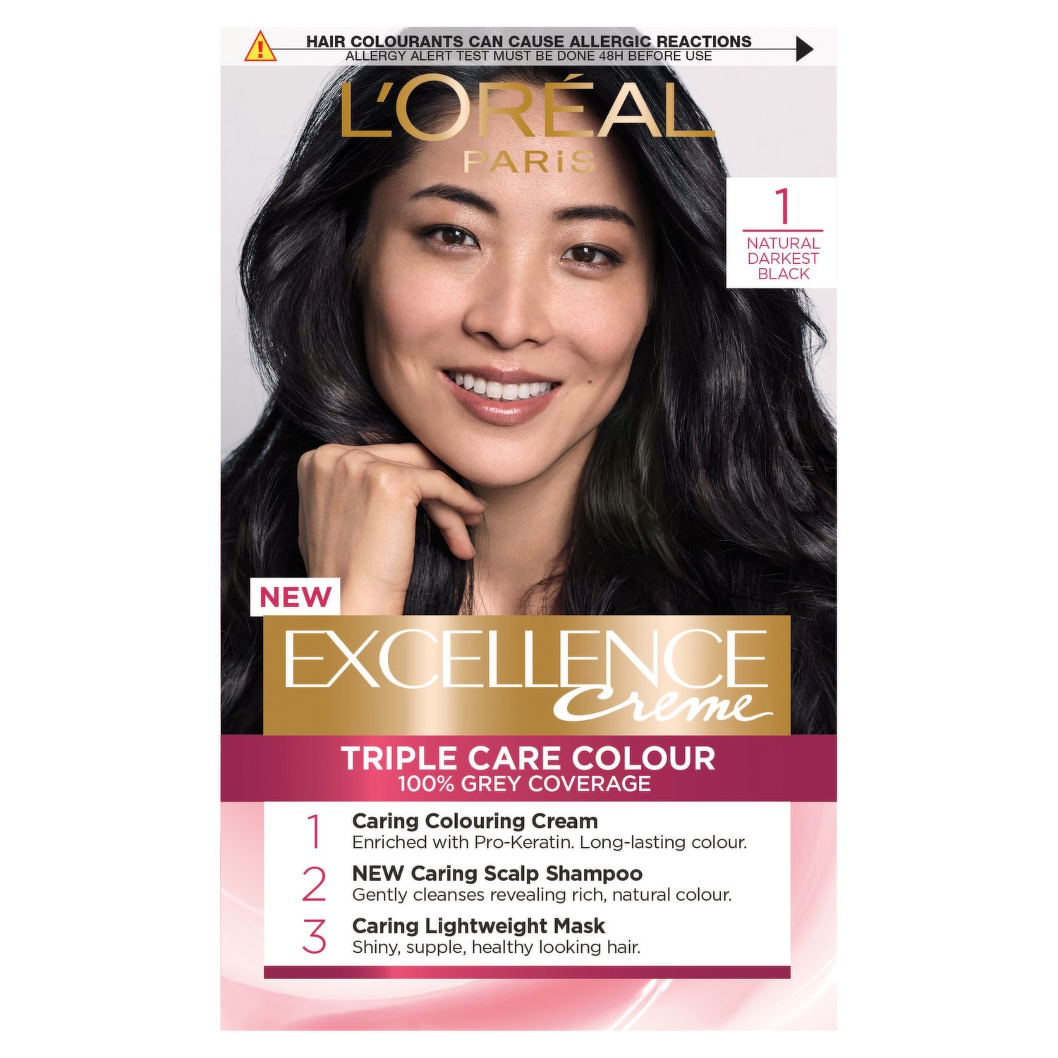 L'Oreal Excellence 1 Natural Darkest Black Permanent Hair Dye L'Oreal Excellence 1 Natural Darkest Black Permanent Hair Dye