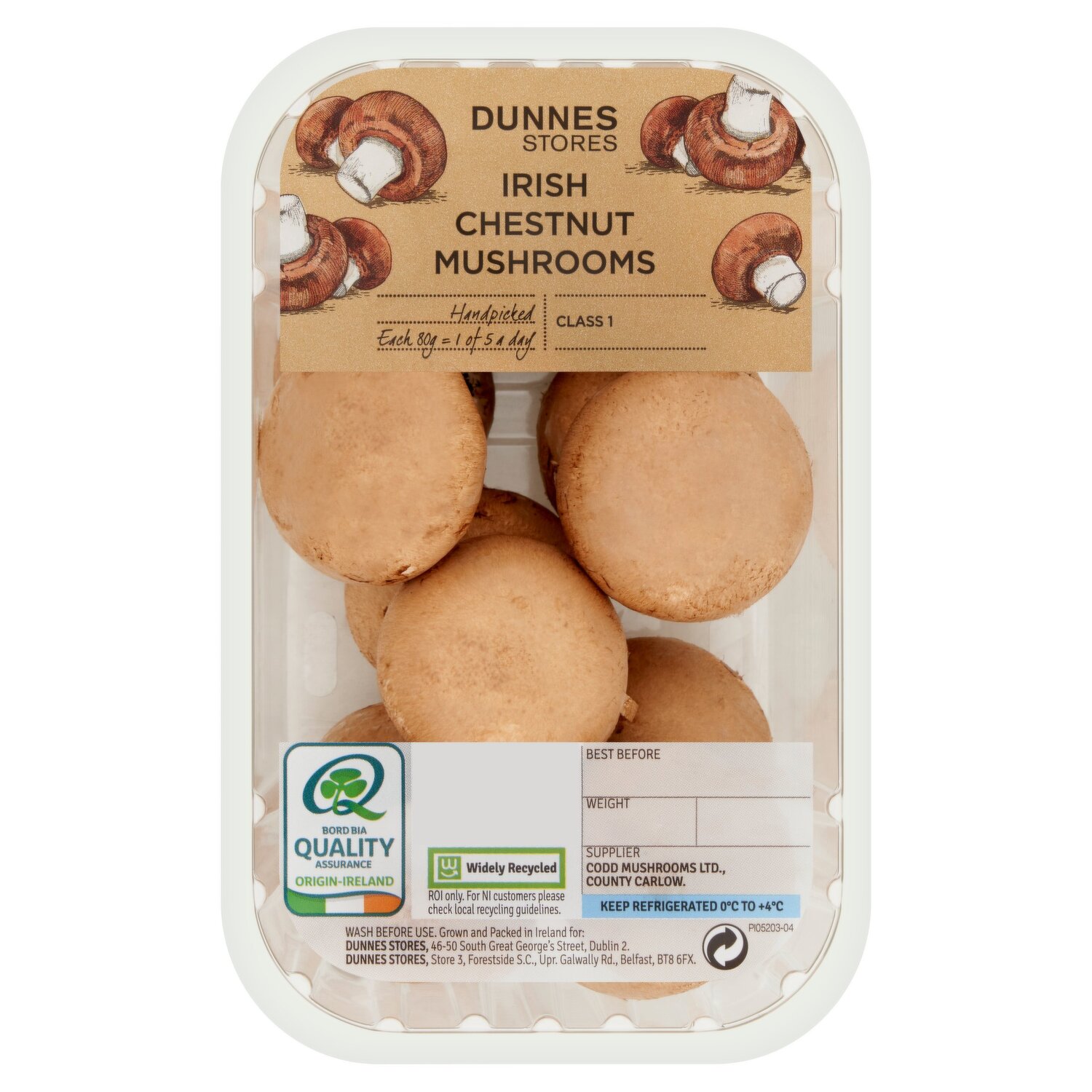 Pre Packed Mushrooms Dunnes Stores