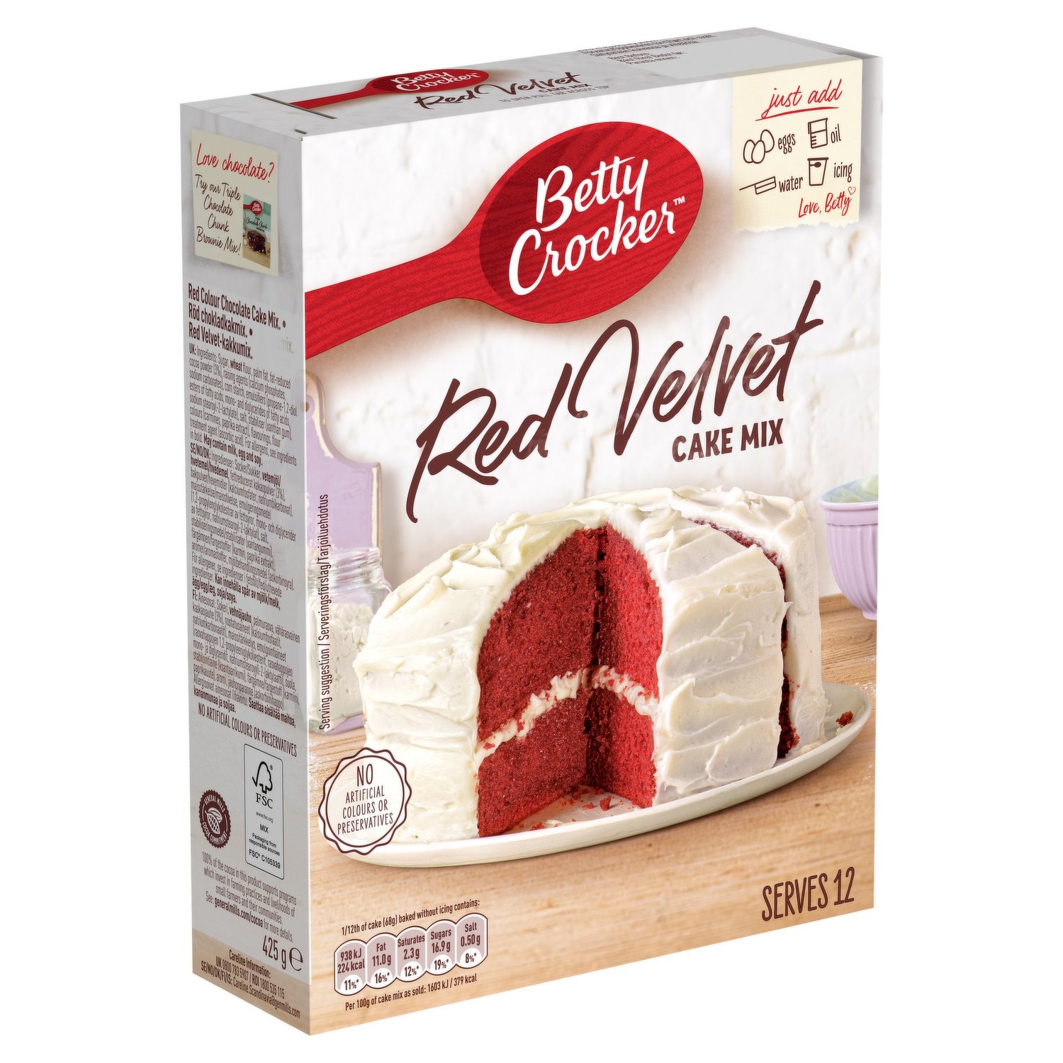 knap indendørs egoisme Betty Crocker Red Velvet Cake Mix 425g