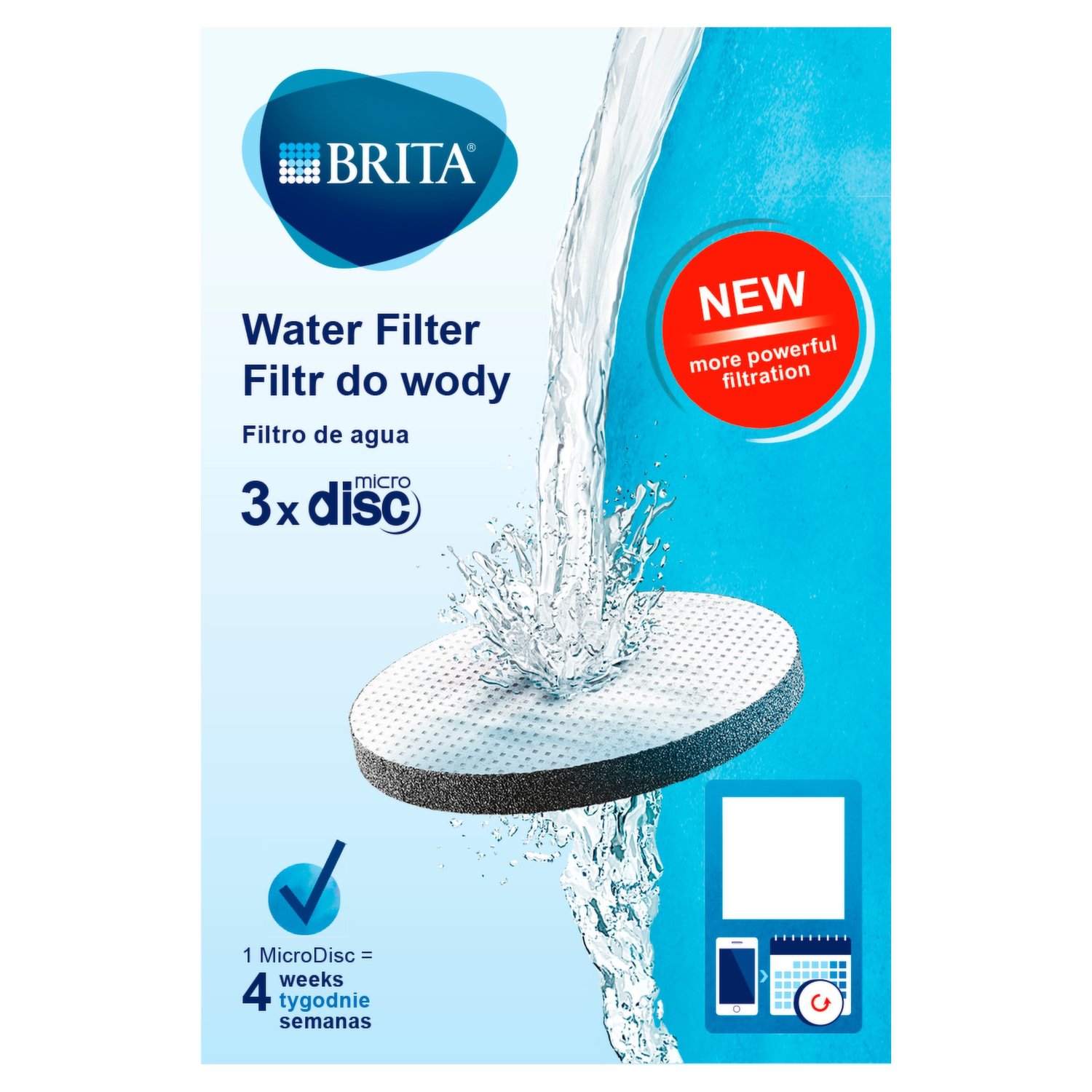 3x BRITA MicroDisc Replacement Active/Vital Water Bottle Filter Discs 150  Litres 764558221057