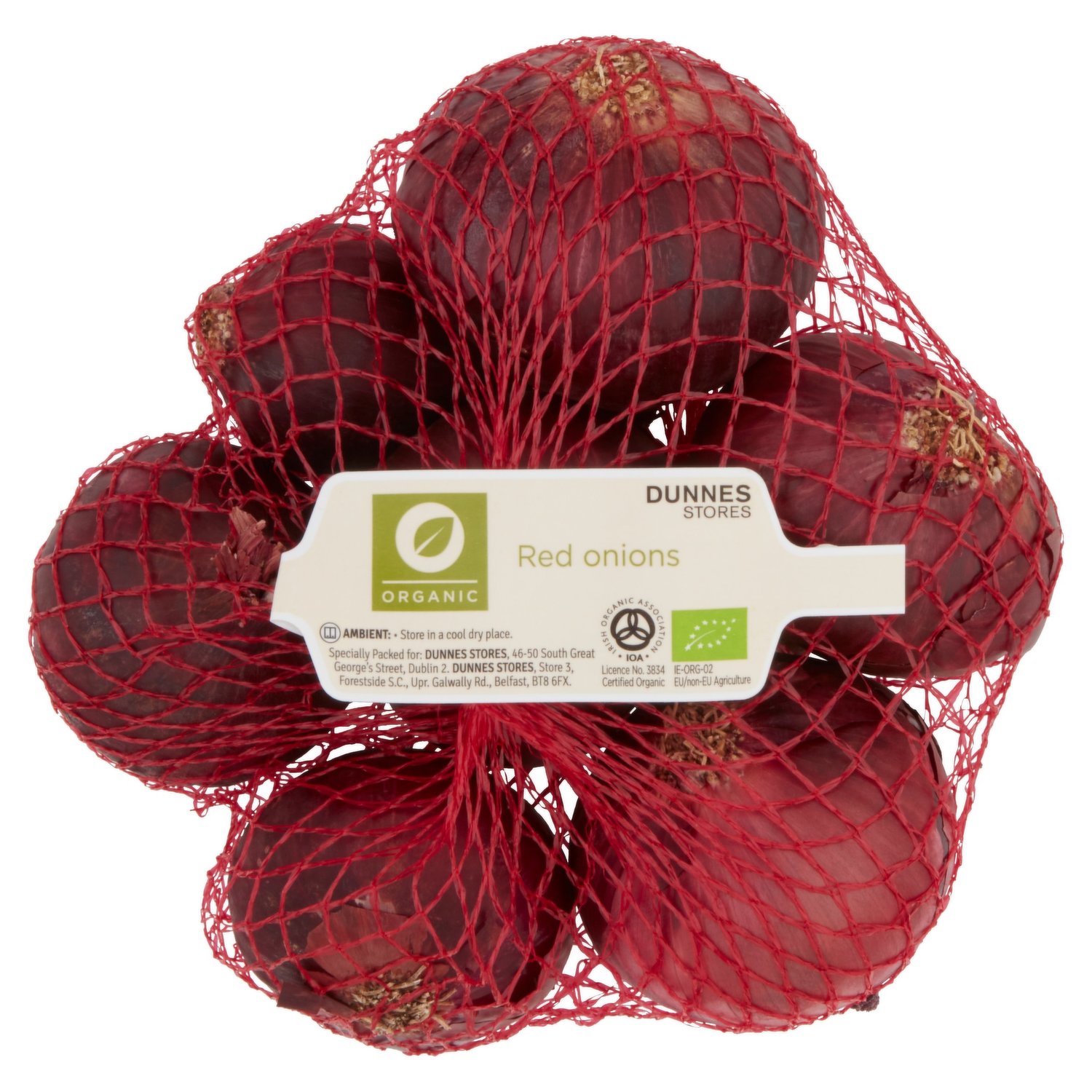 Organic, Nutritional and Natural red onion 20kg bag 