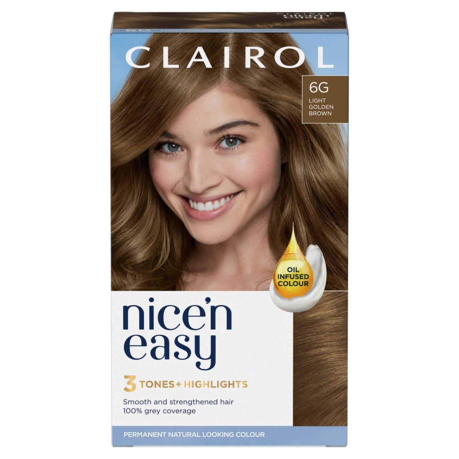 Clairol Nice'n Easy Hair Dye, 6G Light Golden Brown