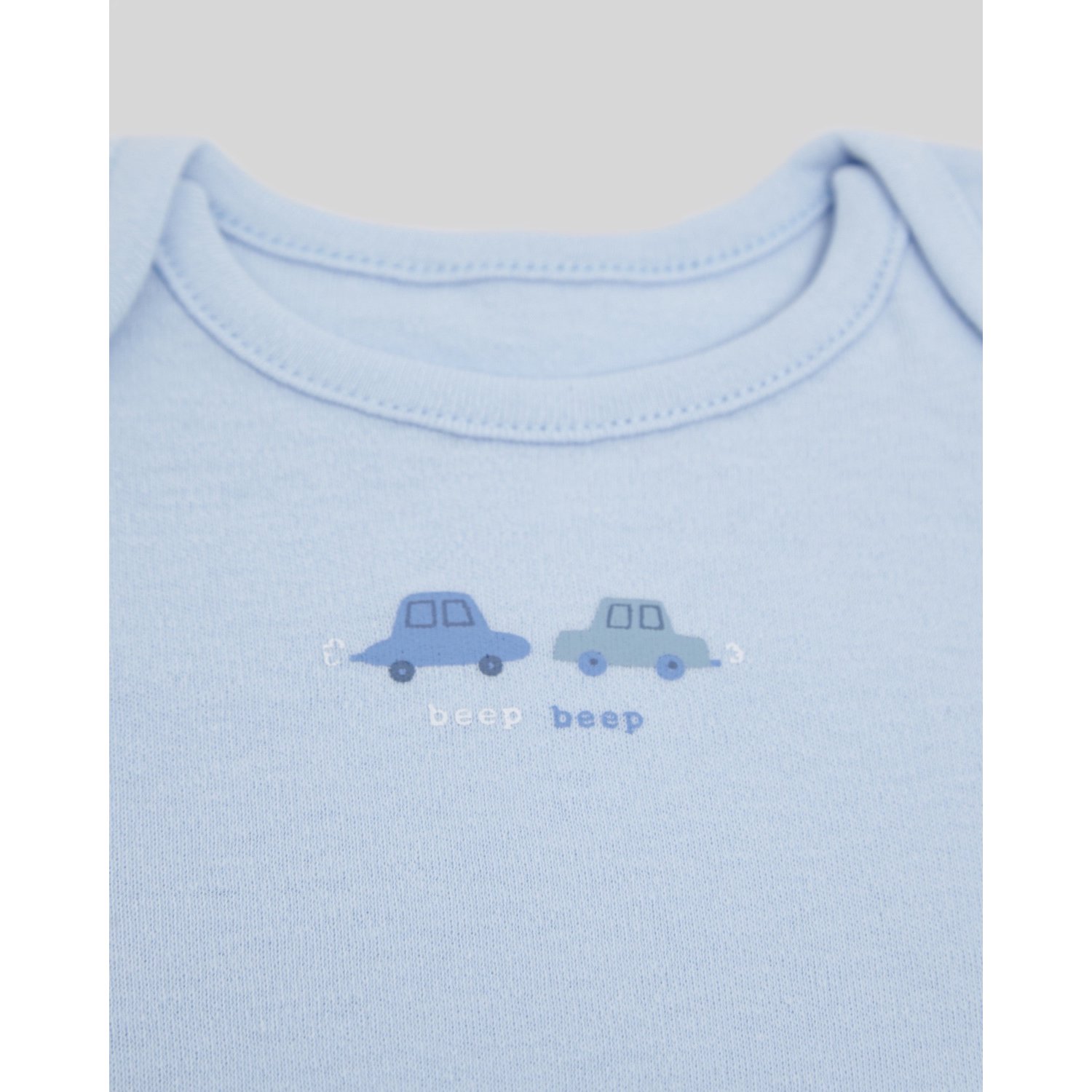 Pure Cotton Bodysuits - Pack Of 5 Blue 9-12 Mths - Dunnes Stores