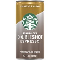 Starbucks Double Shot, Espresso and Cream, 6.5 Ounce