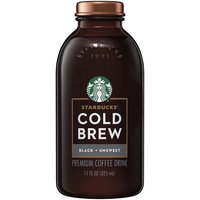 Starbucks Cold Brew Coffee, Black, Unsweetened, 11 Ounce