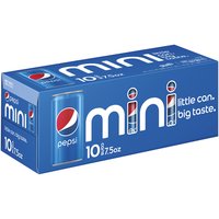 Pepsi Mini, Cans (Pack of 10), 75 Ounce