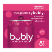 Bubly Raspberry (8-pack), 96 Ounce