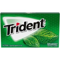 Trident Sugar Free Gum, Spearmint, 14 Each