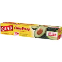Glad Clear Cling Wrap, 200 Square foot