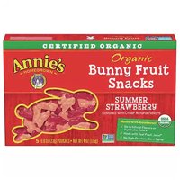 Annie's Organic Fruit Snacks, Summer Strawberry, 4 Ounce