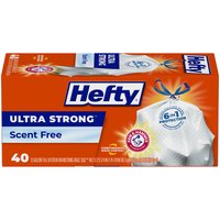 Hefty Ultra Strong Tall Kitchen, Scent Free, 13 Gallon, 40 Each