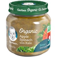 Gerber Organic 2nd Baby Food, Apple, Spinach, Kale , 4 Ounce