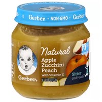 Gerber Nat Apple Zucc Peach Gl, 4 Ounce