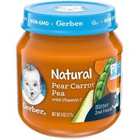 Gerber Naturals 1st Foods, Pear, Carrot & Pea, 4 Ounce