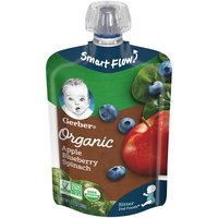 Gerber Organic 2nd Foods Baby Food, Apple Blueberry Spinach, 3.5 Ounce