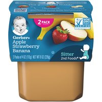 Gerber 2nd Baby Food, Apple Strawberry Banana , 8 Ounce