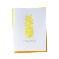 Bradley & Lily Pineapple Birthday Card, 1 Each