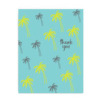 Nico Thank You Coconut Tree Card, 1 Each