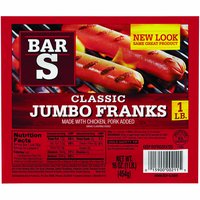 Bar-S Classic Jumbo Franks, 16 Ounce