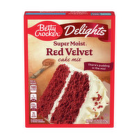 Betty Crocker Super Moist Delights Red Velvet Cake Mix, 13.25 Ounce