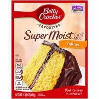 Betty Crocker Super Moist Yellow Cake Mix, 15.25 Ounce