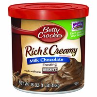 Betty Crocker Rich & Creamy Frosting, Hershey's Milk Chocolate, 16 Ounce