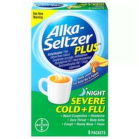 Alka Seltzer Severe Cold Flu Night, 6 Each