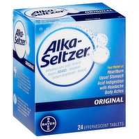 Alka Seltzer Original W/aspirn, 24 Each