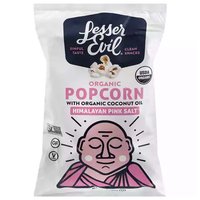 Lesser Evil Organic Popcorn, Himalayan Pink Salt with Organic Coconut Oil, 5 Ounce