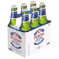 Peroni Beer, Nastro Azzurro, Bottles (Pack of 6), 67.2 Ounce