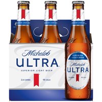 Michelob Ultra Light Beer, Bottles (Pack of 6), 72 Ounce