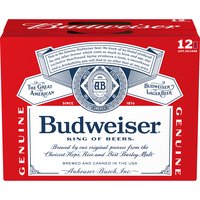 Budweiser Beer, Cans (Pack of 12), 144 Ounce