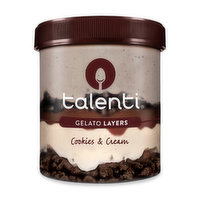 Talenti Layers Cookie & Cream Gelato, 16 Ounce