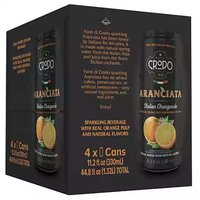Crodo Aranciata Sparkling Orangeade, Cans (Pack of 4), 44.8 Ounce