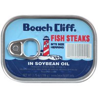 Beach Cliff Fish Steaks in Soybean Oil, 3.75 Ounce