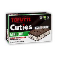 Tofutti Cuties Snack Size Frozen Sandwiches, Mint Chocolate Chip, 8 Each