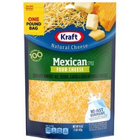 Kraft Shred 4 Cheese, Mexican Style, 16 Ounce