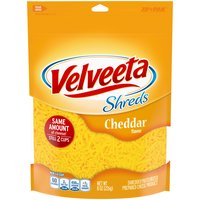 Velveeta Cheddar, Shreds, 8 Ounce