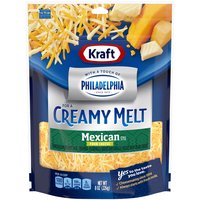 Kraft Shredded Mexican Cheese, Philadelphia, 8 Ounce