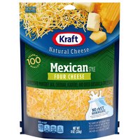 Kraft Shredded Cheese, Mexican 4 Cheese, 8 Ounce