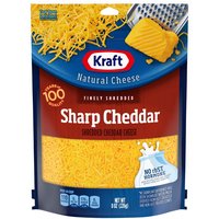 Kraft Fine Shredded Sharp Cheddar Cheese, 8 Ounce
