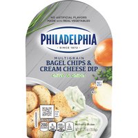 Kraft Philadelphia Bagel Chips & Cream Cheese Dip, Chive, Onion, 2.5 Ounce