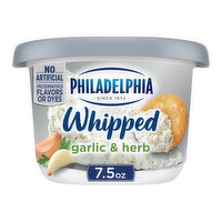 Philadelphia Cream Cheese Whipped Garlic & Herb, 7.5 Ounce